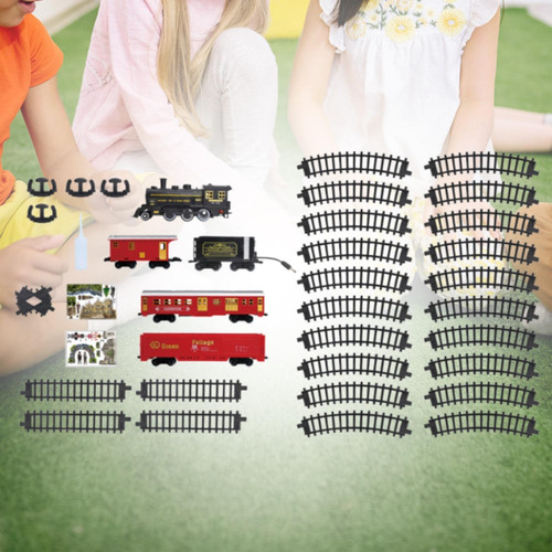 Set De Tren Eléctrico, Divertido Juguete Para 4 Vagones