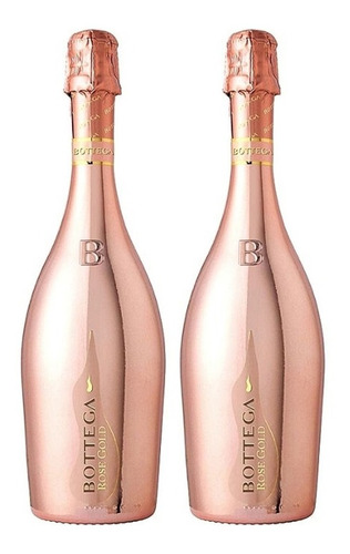 Champagne Bottega Prosecco Rose Gold X750cc X2 Unidades