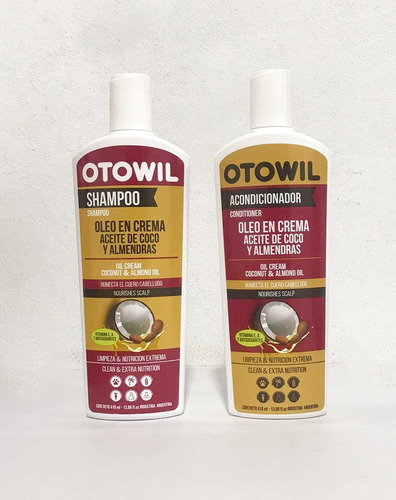 Imagen 5 de 8 de Kit Shampoo + Acondicionador De Coco Y Almendras X410ml