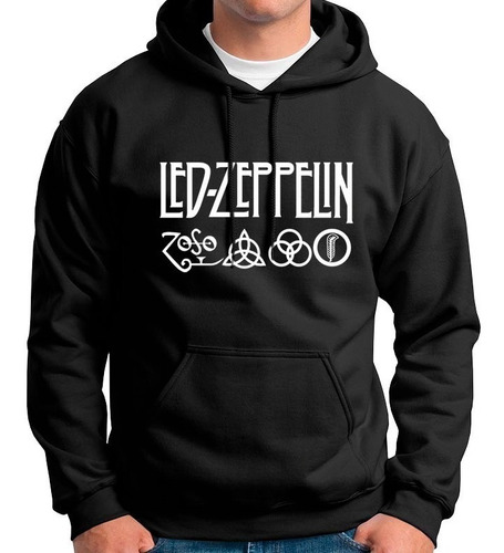 Buzo Hoddie Capota Cerrado Led Zeppelin Rock