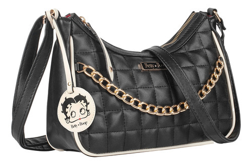 Bolsa Betty Boop Meia Lua Feminina Bp2477 Pequena Cor Preto