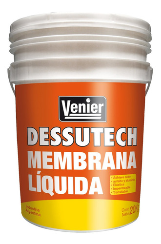 Imagen 1 de 5 de Membrana En Pasta Liquida Techos 20 Kg Venier Rex