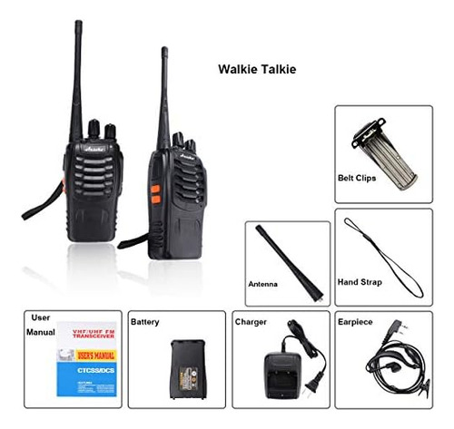 Ansoko Walkie Talkies Radios Bidireccionales Recargables De