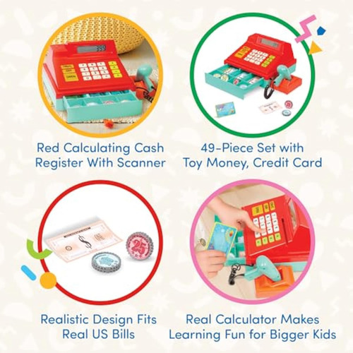 Caja Registradora Battat Toy Para Niños Pequeños