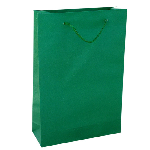 50 Sacola De Papel Verde Bandeira Presente 25x17x6cm Bolsa 