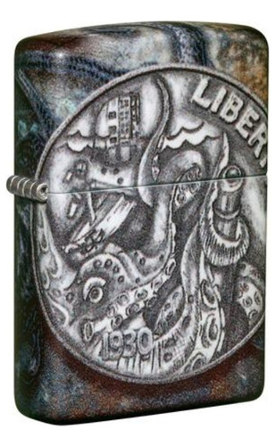 Encendedor Zippo Modelo 49434 Original Pirate Coin Design