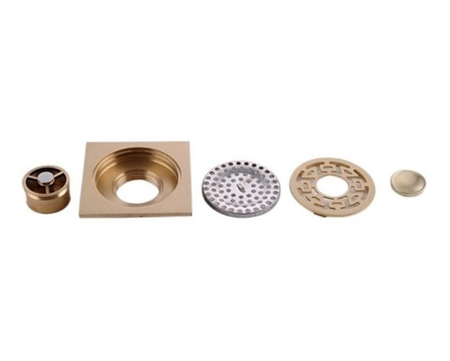 Coladera Desague Laton Satinado Para Regadera De Baño