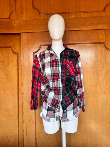 Pijama A Cuadros Victorias Secret Multicolor Talla M (Usado)