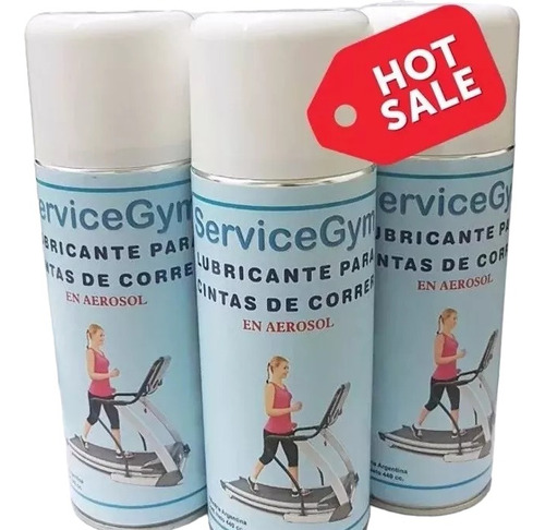 Lubricante Para Cintas De Correr Aerosol X 3 Unid Servicegym