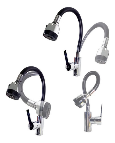 Imagen 6 de 7 de Grifería Flexible Canilla Monocomando Cocina Con Puntero