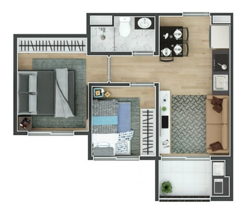Imagem 2 de 19 de Apartamento Com 2 Quartos, 37m2, À Venda - Jardim São Luís - São Paulo - 030