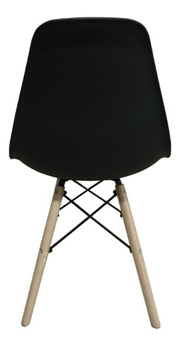 Imagen 4 de 5 de Set De 4 Sillas Modernas Eames Negro Begônia