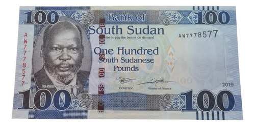 Billetes Mundiales :  Sudan Del Sur  100 Libras  2019