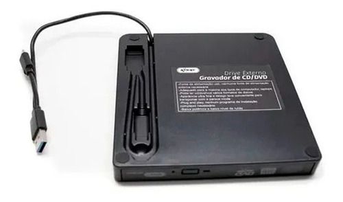 Gravador Mini Cd/dvd-rw Externo Type-c 3.1 Kp-le303