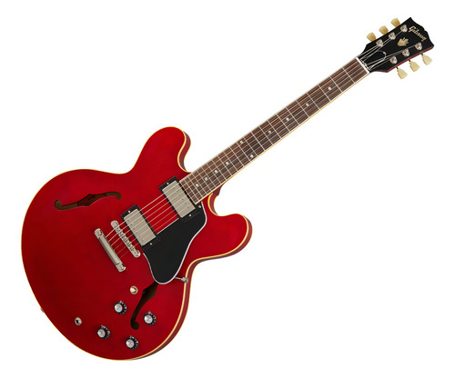 Guitarra Electrica Gibson Es-335 Satin Cherry Material Del Diapasón Palo De Rosa Orientación De La Mano Diestro