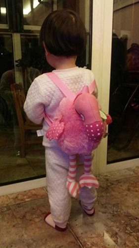 Backpack Flamingo Peluche Mochila