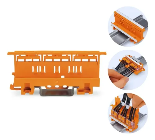 Suporte Fixação Trilho Din Conector Wago 221 4mm² - 221-500