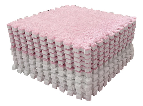 Alfombra De Espuma De Felpa Entrelazada, 10 Unidades, Bloque