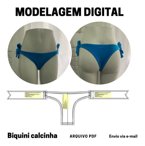 Imagem 1 de 4 de Molde Digital Biquini Calcinha Com Amarração Lateral