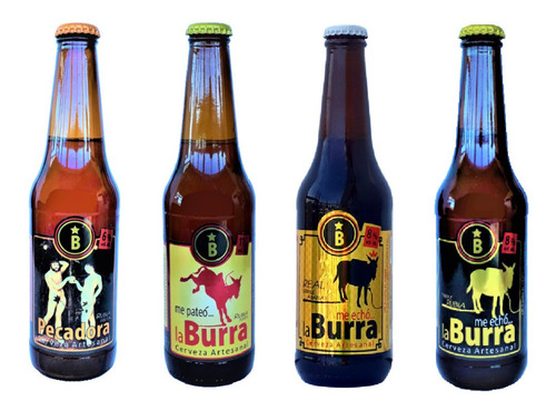Cerveza -me Echo La Burra- 4 Sabores - Caja X 20 Bot 350cl.