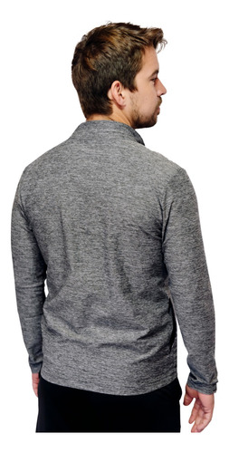 Imagen 3 de 9 de Campera Deportiva Elastizada Fit Jaspeada - Hombre / Mujer