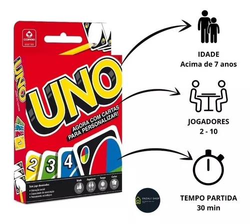 Jogo De Cartas Uno Certificado Inmetro Baralho Copag Oferta