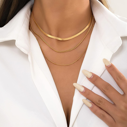 Delicado Collar De Gargantilla En Capas Para Mujer,collar