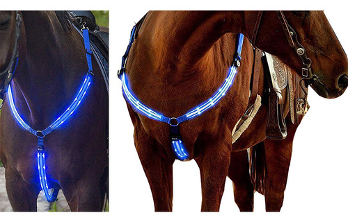 Collar De Alta Visibilidad Con Forma De Peto Led Para Caball