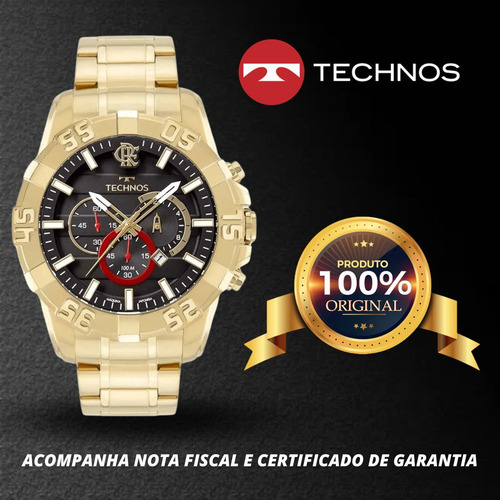 Relógio Technos Masculino Analógico Esportivo Flamengo 100m