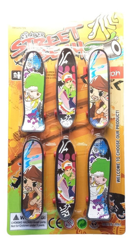 Set 6 Mini Juego Skate Patineta Para Niños