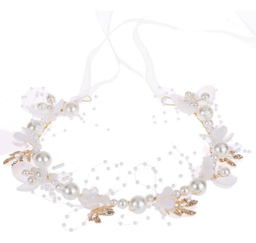 Diadema De Novia Faux Pearl Hair Tiara Hair