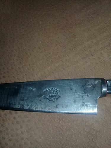 Cuchillo Criollo Cabo De Alpaca Vaina De Cuero Crudo Artesan