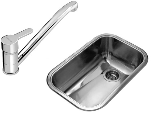 Cocina Combo Bacha Simple Johnson Zn52 Griferia Dique Monoco