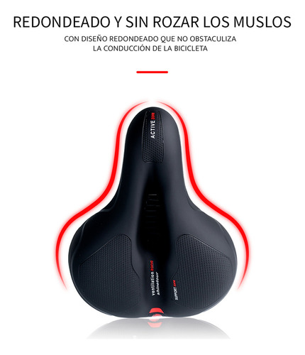 -de Asiento Bicicleta Sillín Cojín Suave Impermeable