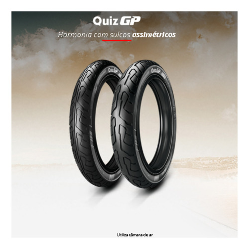 Par Pneu Biz 125 80/100r14 + 60/100r17 Uso C/ Cam Quiz Ira