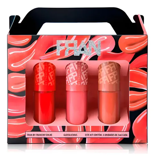 Kit Glosslicious Labial Franciny Ehlke Acabamento Brilhante Franciny Ehlke Glosslicious
