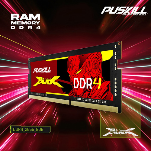 Memoria Ram Puskill Killblade Para Portátil Gamer, Ddr4, 8 G