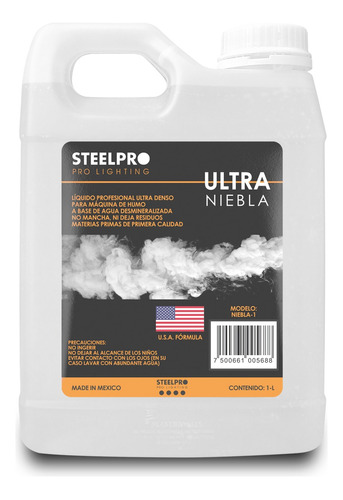  Líquido Para Cámara De Humo Ultra Niebla 1 Litro Steelpro