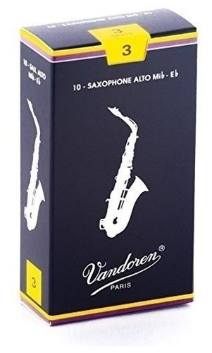 Vandoren Sr213 Alto Sax Traditional Reeds Strength 3 Box O