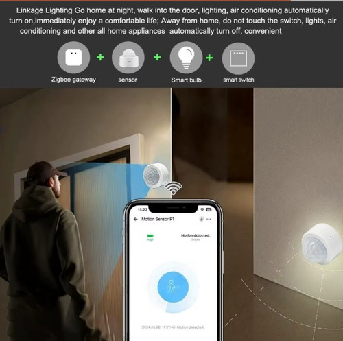 Sensor De Presença Zigbee Tuya Pir Ewelink Similar Sonoff