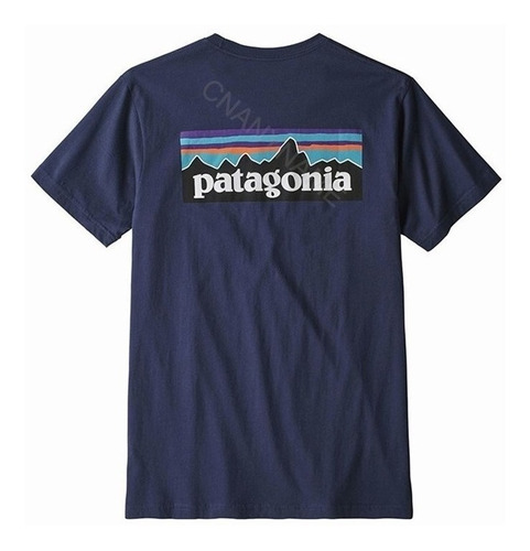 Camiseta De Manga Corta Orgánica Patagonia P-6logo