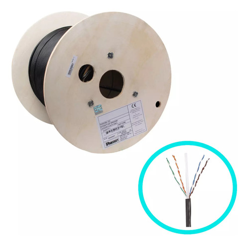 Bobina Panduit Exterior, Blindado, 305 Metros Cat6 U/utp Gel