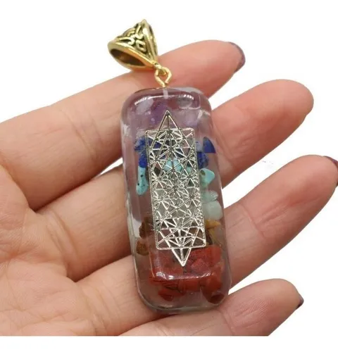 comprar Collar Orgonita 7chakras Piedras Naturales Geometría Sagrada