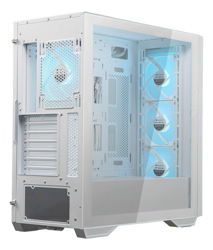 Gabinete Cougar Uniface Rgb Blanco Con Vidrio Templado Nnet