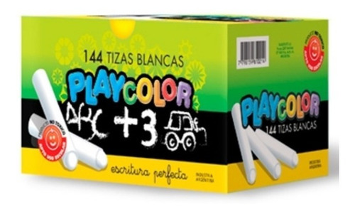 Tizas Playcolor X144 Un Blancas 
