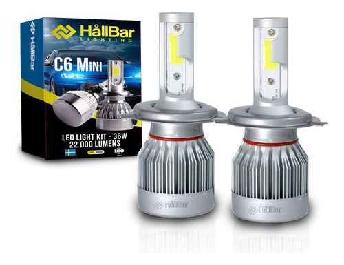 Kit Cree Led Hallbar C6 Mini H7 H4 H1 H11 44000 Lm