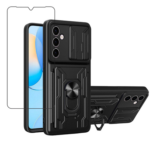 Funda Con Tarjetero/anillo Card Slot Para Samsung A24 + Mica