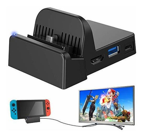 Ponkor Nintendo Switch Dock, Mini Portable Switch Docking St