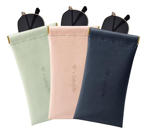 Estuche Para Gafas Suave 2 Pack - Cuero Pu Ligero