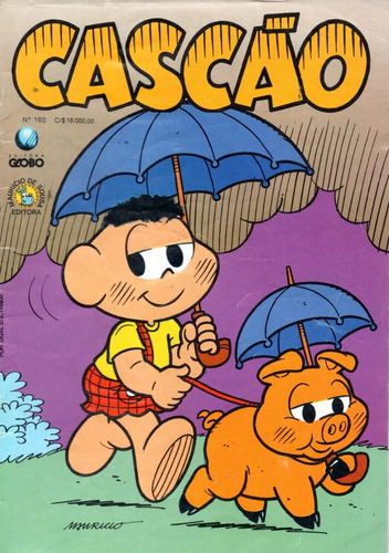 Cascão N° 160 - 36 Páginas - Português - Editora Globo - Formato 13 X 19 - 1993 - Bonellihq Cx177 E23  